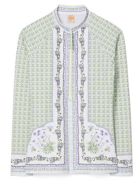 Tory Burch Tops - NWT Tory Burch Multicolor Engineered Botanical Blouse Sz 12